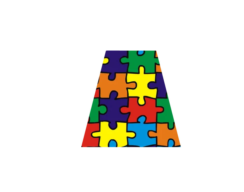 AUTISM PUZZLE PIECES REFLECTIVE HELMET (TET) TETRAHEDRON