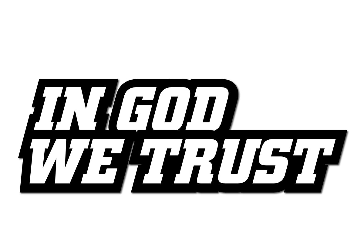 IN GOD WE TRUST HELMET DECAL