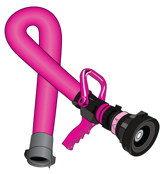 BREAST CANCER AWARENESS HOSE RIBBON HELMET DECAL