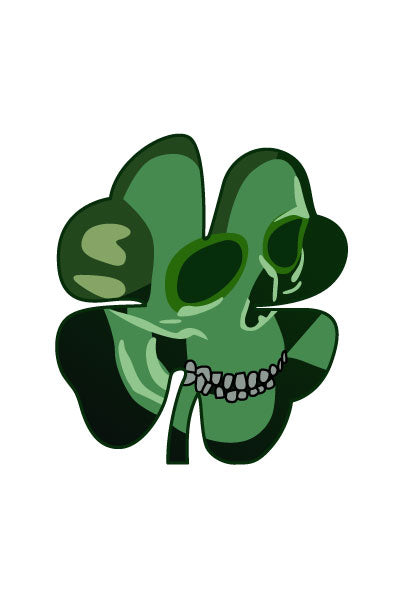 SHAMROCK SKULL HELMET DECAL