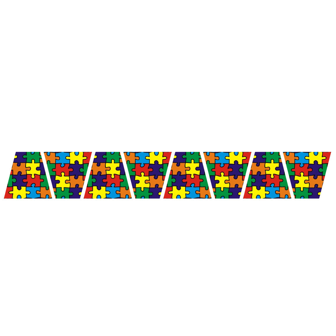 AUTISM PUZZLE PIECES REFLECTIVE HELMET (TET) TETRAHEDRON 8 PACK