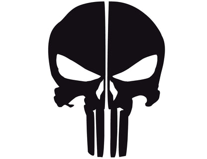 PUNISHER SKULL REAR HELMET REFLECTIVE HELMET DECAL