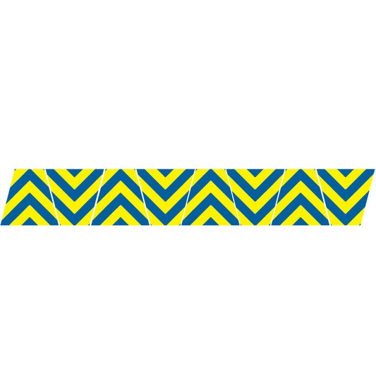 BLUE/YELLOW CHEVRON STRIPE REFLECTIVE HELMET (TET) TETRAHEDRON 8 PACK
