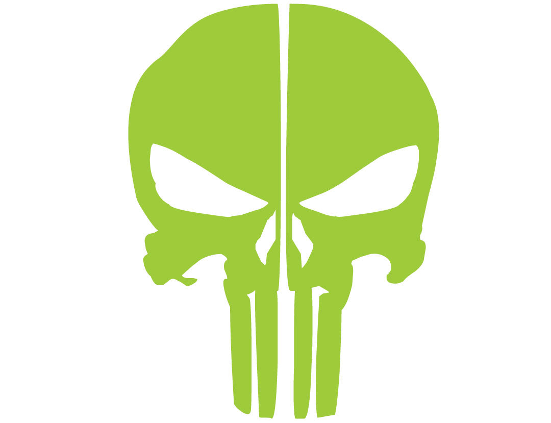 PUNISHER SKULL REAR HELMET REFLECTIVE HELMET DECAL