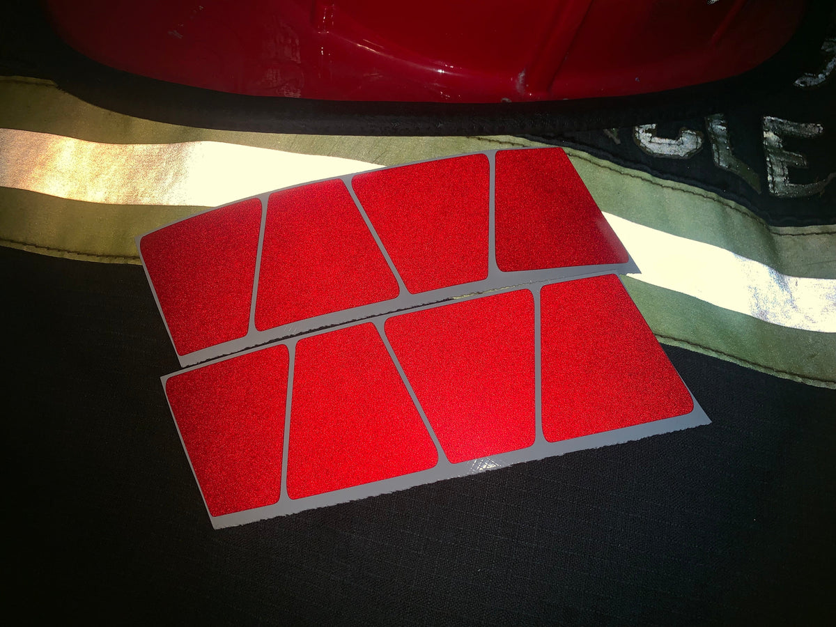 MATTE RED REFLECTIVE HELMET (TET) TETRAHEDRON 8 PACK