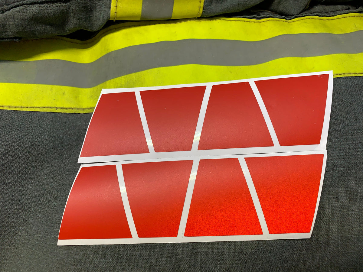 MATTE RED REFLECTIVE HELMET (TET) TETRAHEDRON 8 PACK