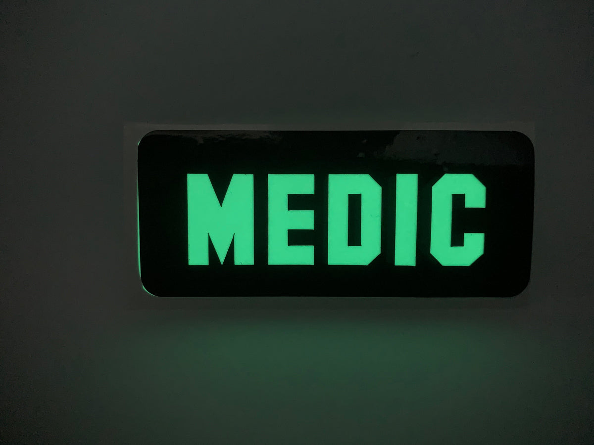 MEDIC REFLECTIVE GLOW IN THE DARK HELMET DECAL