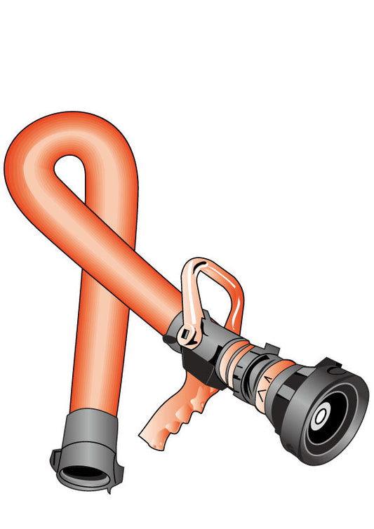 ORANGE HOSE RIBBON HELMET DECAL