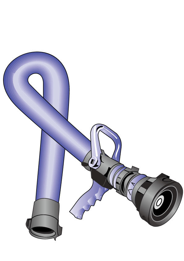 PERIWINKLE HOSE RIBBON HELMET DECAL