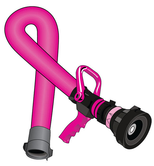 BREAST CANCER AWARENESS HOSE RIBBON HELMET DECAL