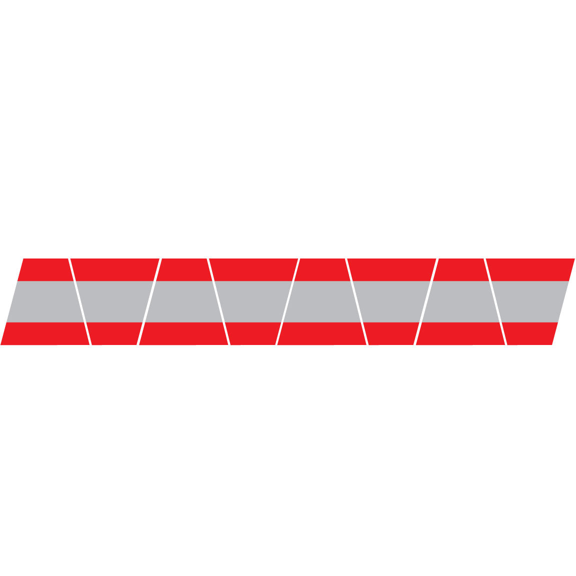 RED/GREY TRIPLE STRIPE REFLECTIVE HELMET (TET) TETRAHEDRON 8 PACK