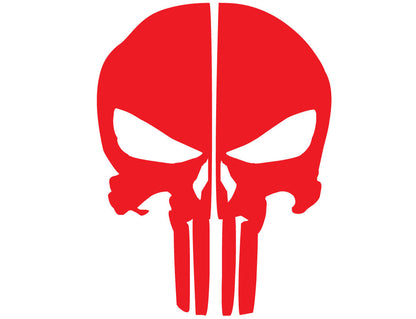 PUNISHER SKULL REAR HELMET REFLECTIVE HELMET DECAL