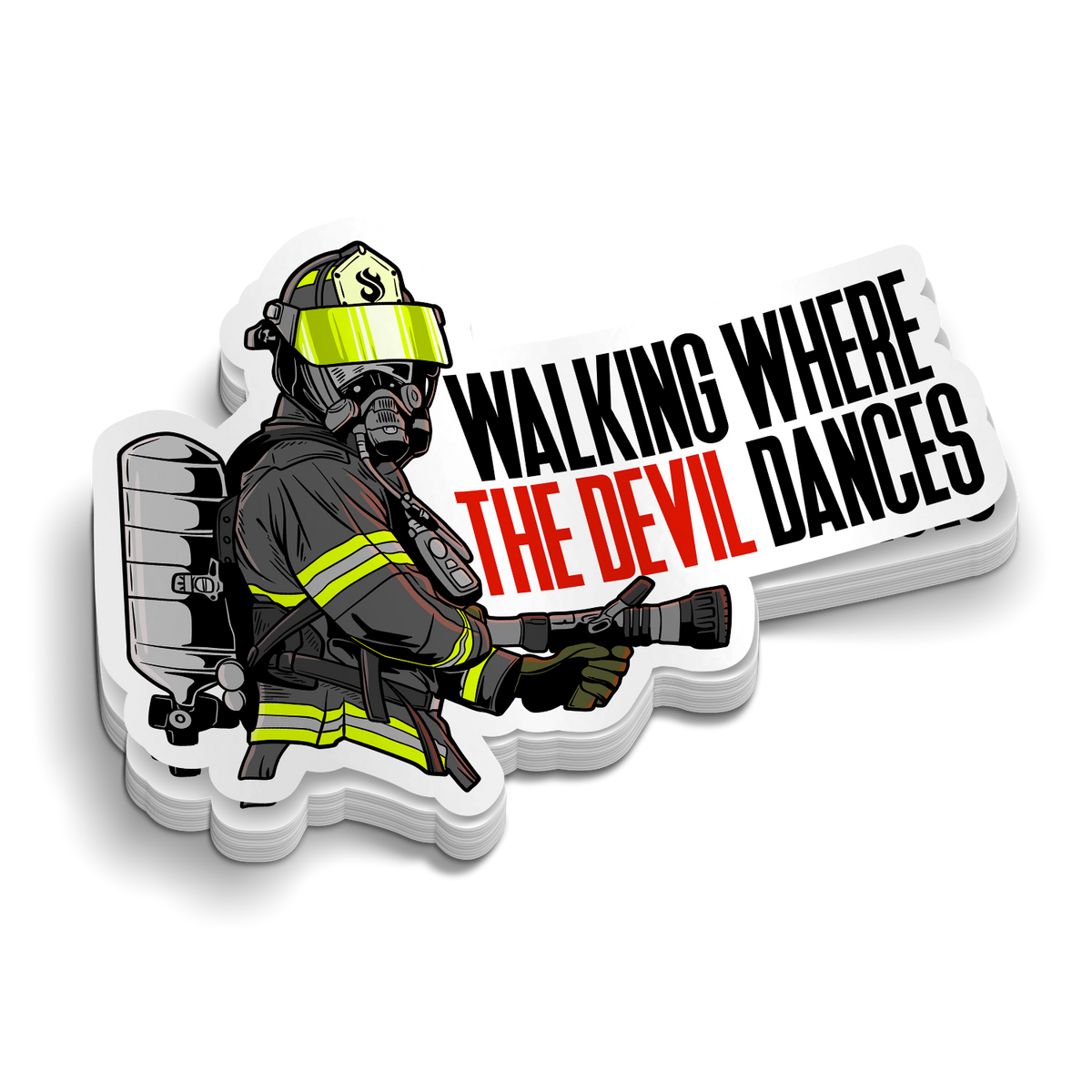 Where the Devil Dances | Firefighter Stickers