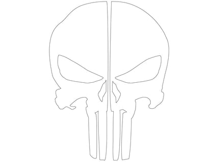 PUNISHER SKULL REAR HELMET REFLECTIVE HELMET DECAL