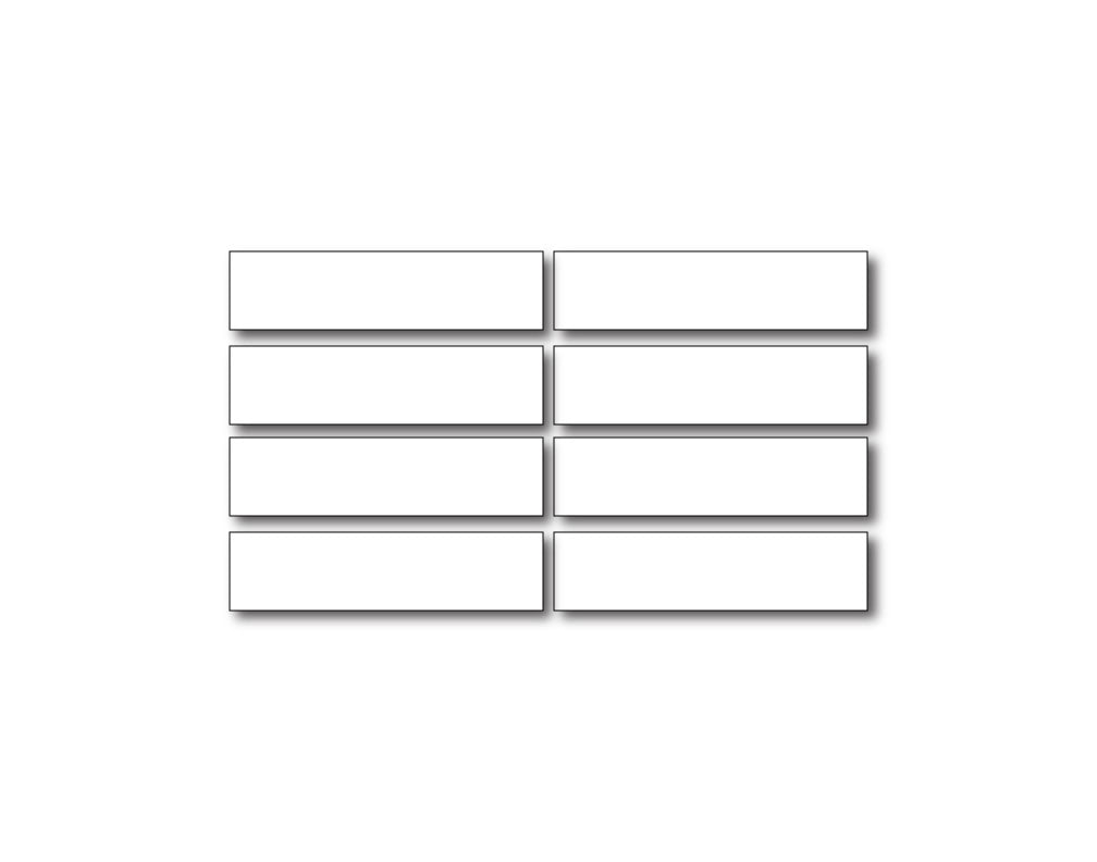 WHITE REFLECTIVE HELMET BAR 8 PACK