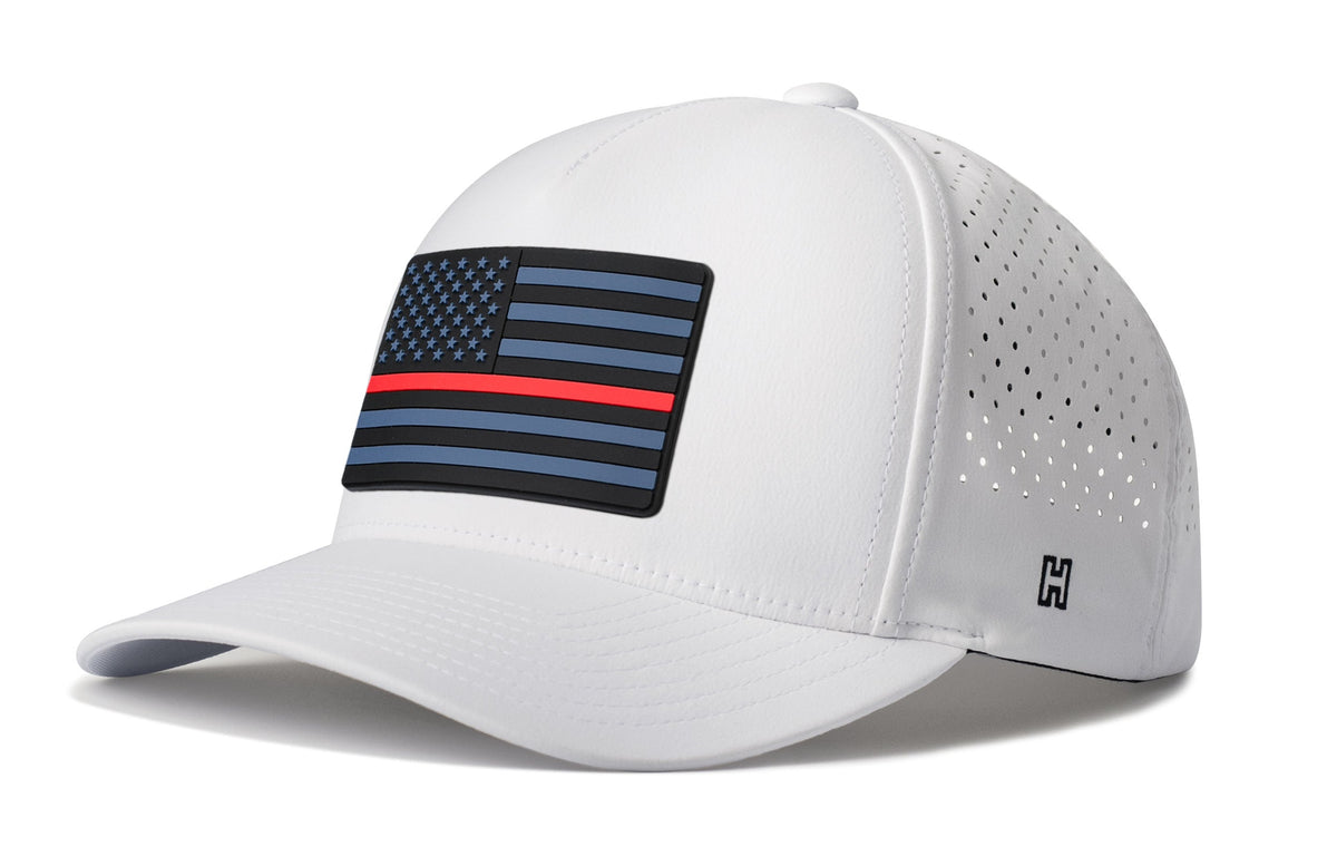 Thin Red Line Performance 5-Panel Hat  |  Tactical Firefighter Flexfit Snapback