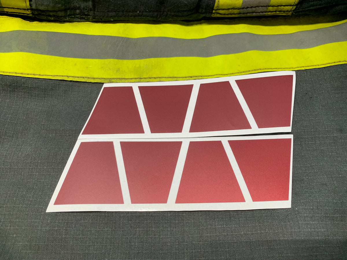 MATTE DARK RED REFLECTIVE HELMET (TET) TETRAHEDRON 8 PACK