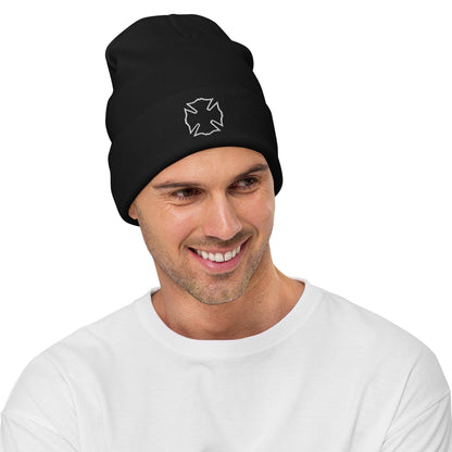 Maltese Cross Embroidered Beanie
