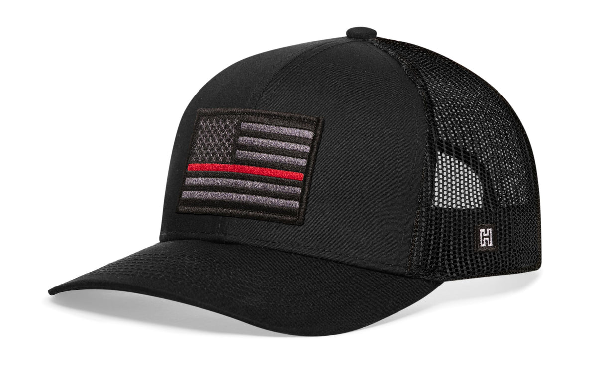Thin Red Line Trucker Hat  |  Tactical Firefighter Snapback