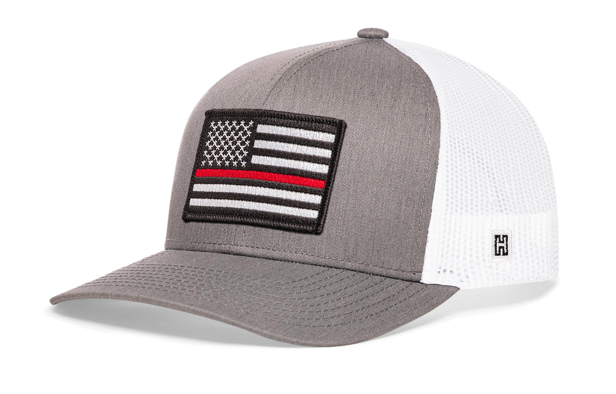 Thin Red Line Trucker Hat  |  Firefighter Snapback