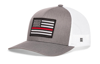 Thin Red Line Trucker Hat  |  Firefighter Snapback