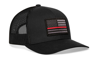 Thin Red Line Trucker Hat  |  Tactical Firefighter Snapback